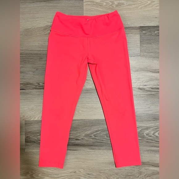 90 Degree By Reflex Pants - 90 Degree by Reflex Bright Coral Workout Leggings - Size Small